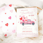 Our Little Sweetheart Is One Valentines Birthday 招待状