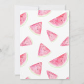 Our Little Sweetie Pink Watermelon Birthday Party 招待状 (裏面)