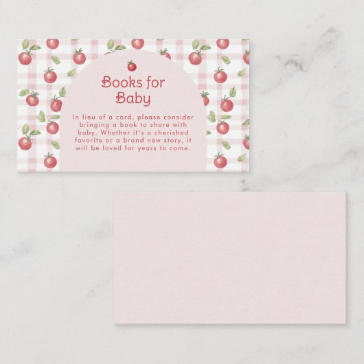 Our Little Tomato Baby Shower Enclosure Card  エンクロージャーカード (正面/裏面)