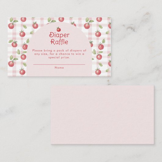 Our Little Tomato Baby Shower Enclosure Card エンクロージャーカード (正面/裏面)