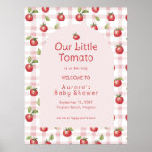 Our Little Tomato Baby Shower Welcome Poster  ポスター (正面)
