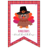 Our Little Turkey (Girl) First Year写真 バンティングフラッグ (第1の旗)