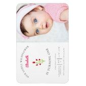 Our Little Wildflower 1st誕生日フローラ写真I マグネット (縦)