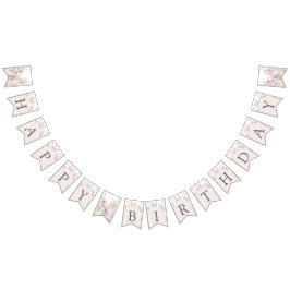 Our Little Wildflower 1st Birthday Banner バンティングフラッグ