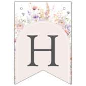 Our Little Wildflower 1st Birthday Banner バンティングフラッグ (第2の旗)