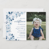 Our Little Wildflower Baby Girl 1st Birthday Photo 招待状 (正面)