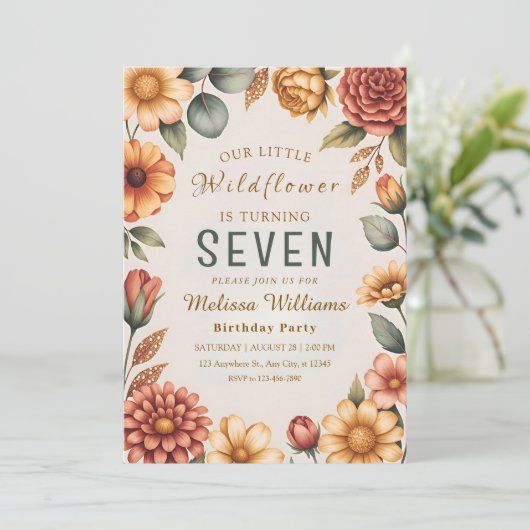 Our Little Wildflower Birthday 招待状 (スタンド正面)