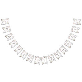 Our Little Wildflower Birthday Banner バンティングフラッグ