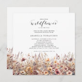 Our Little Wildflower Fall Floral Baby Shower 招待状 (正面/裏面)