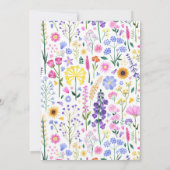 Our Little Wildflower Girl 1st Birthday Photo 招待状 (裏面)