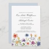 Our Little Wildflower Pretty Spring Baby Shower 招待状 (正面/裏面)