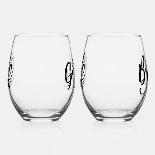 Our Love ステムなしワイングラス (左)
