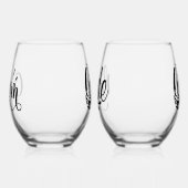Our Love ステムなしワイングラス (右)