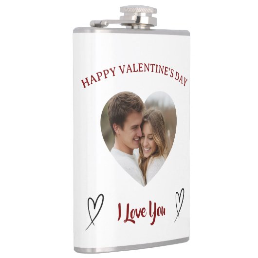 Our Love Custom Photo Valentine’s Day Flask フラスク (右)