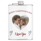 Our Love Custom Photo Valentine’s Day Flask フラスク (正面)