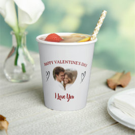 Our Love Custom Photo Valentine’s Day Paper Cup 紙コップ