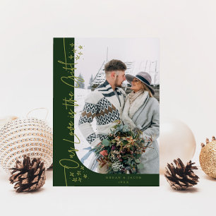 Our Love Gift Christmas Newlywedフォトグリーン シーズンカード