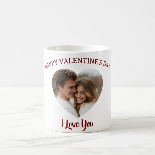 Our Love in a Mug Custom Photo Valentine’s Day コーヒーマグカップ (中央)