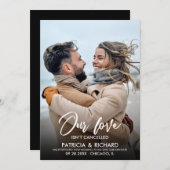 Our Love Is Canceled'結婚's New Date Photo 招待状 (正面/裏面)