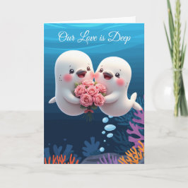 "Our Love is Deep" cute Valentine Card シーズンカード