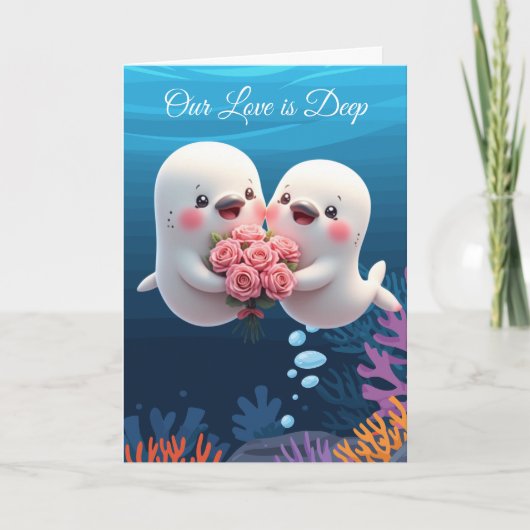 "Our Love is Deep" cute Valentine Card シーズンカード (正面)