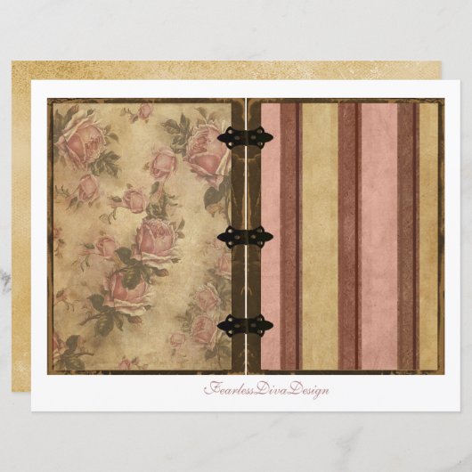 Our Love Junk Journal Pages 13 & 14 (正面/裏面)