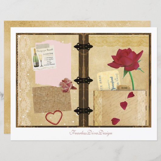 Our Love Junk Journal Pages 9 & 10 (正面/裏面)