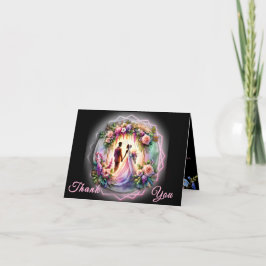 Our Love Reaches The Moon Bride and Groom サンキューカード