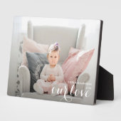 OUR LOVE Script Tabletop Easel写真 フォトプラーク (側面)