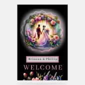 Our Love Shine Brighter Than The Moon Large Sign アクリルサイン (正面)