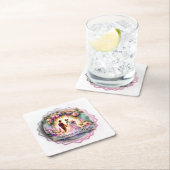 Our Love Shines As Bright As The Moon Wedding スクエアペーパーコースター (インサイチュ)