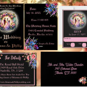 Our Love Shines Brighter Than The Moon Wedding 箔招待状