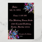 Our Love Shines Brighter Than The Moon Wedding 箔招待状 (裏面)