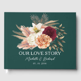Our Love Story エメラルド フローラル ゲストブック