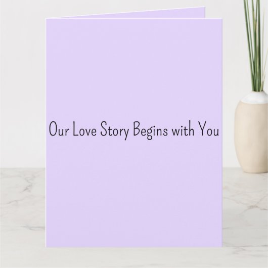 Our Love Story Begins with You Wedding Guest Book  カード (正面)