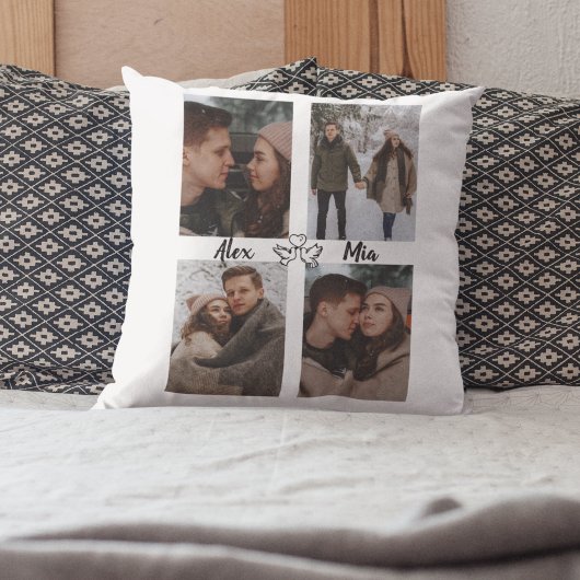 Our Love Story – Couple Photo Throw Pillow クッション