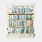 Our Love Story in Books | Customizable Couples フリースブランケット (正面)