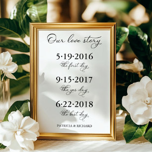 Our Love Story Special Datesタイムライン結婚のサイン ポスター