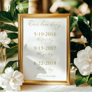 Our Love Story Special Datesタイムライン結婚のサイン ポスター