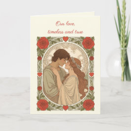 Our Love Timeless And True Romantic Illustration カード