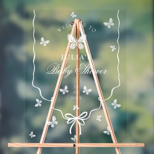 Our Lovely One Baby Shower アクリルサイン (ニュートラル)