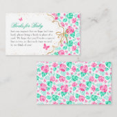 Our Lovely One Baby Shower エンクロージャーカード (正面/裏面)