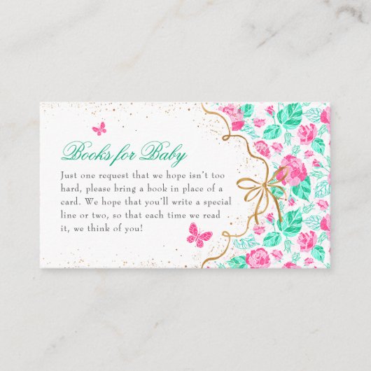 Our Lovely One Baby Shower エンクロージャーカード (正面)