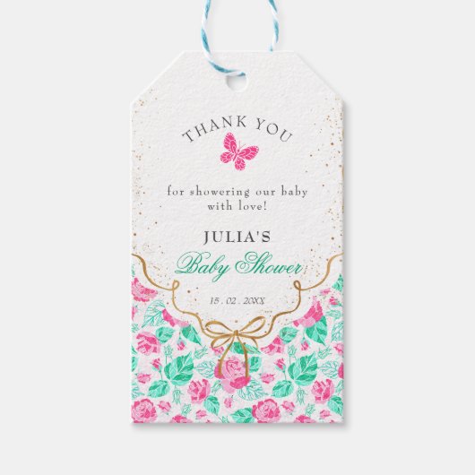 Our Lovely One Baby Shower ギフトタグ (正面)