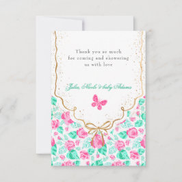 Our Lovely One Baby Shower サンキューカード