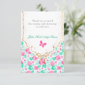 Our Lovely One Baby Shower サンキューカード (スタンド正面)