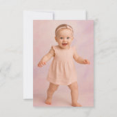 Our Lovely One Baby Shower サンキューカード (裏面)