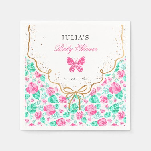 Our Lovely One Baby Shower スタンダードカクテルナプキン (正面)