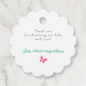 Our Lovely One Baby Shower フェイバータグ (裏面)