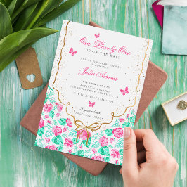 Our Lovely One Baby Shower 招待状